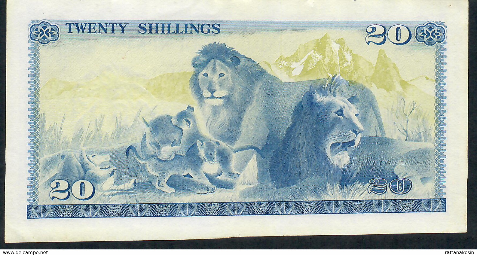 KENYA P13d 20 SHILLINGS 1977  VF  NO P.h. ! - Kenia