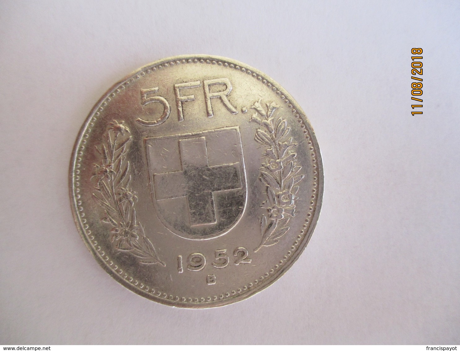 Suisse: 5 Francs 1952 (rare) - Otros & Sin Clasificación