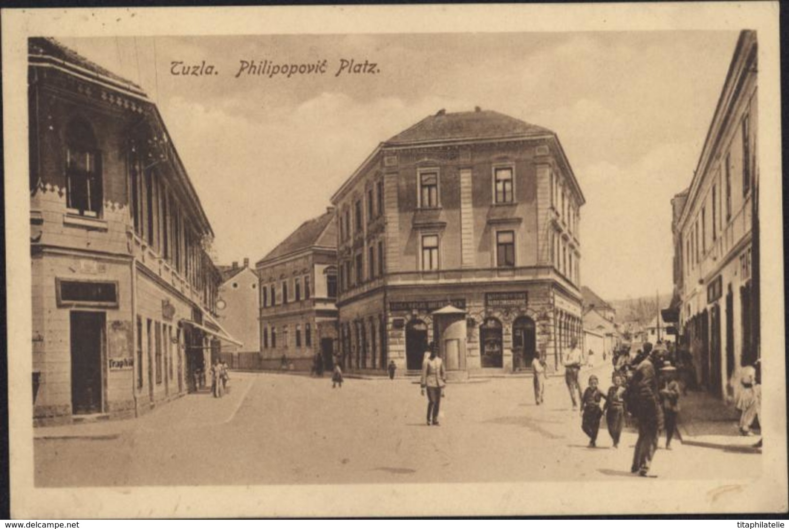 CPA Bosnie Herzégovine Tuzla Philipopovic Platz YT 67 KuK Milit Post Sarajevo 4 5 15 Guerre 14 World War I - Bosnie-Herzegovine