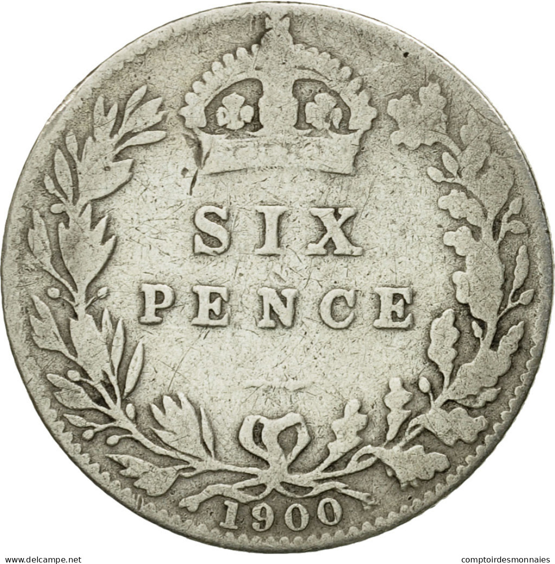 Monnaie, Grande-Bretagne, Victoria, 6 Pence, 1900, TTB, Argent, KM:779 - H. 6 Pence