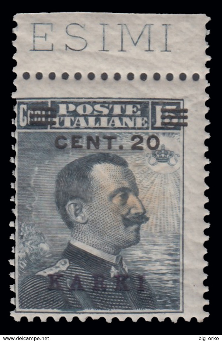 Italia - Isole Egeo: Carchi - 20 C. Su 15 C. Grigio Nero - 1916 (B) - Egée (Carchi)