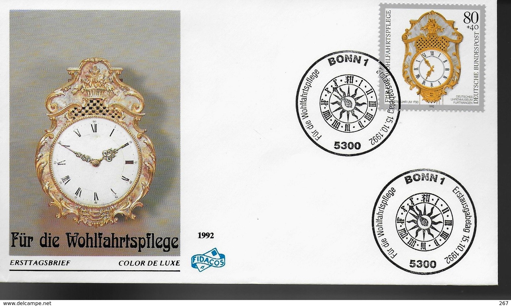 ALLEMAGNE    FDC 1992   Horloge Boite A Musique - Horlogerie