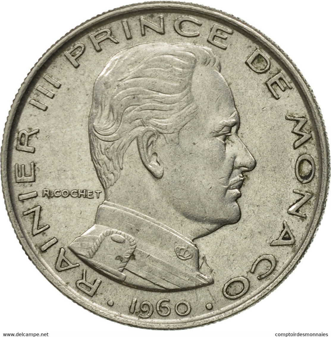 Monnaie, Monaco, Rainier III, Franc, 1960, TB+, Nickel, KM:140, Gadoury:MC 150 - 1960-2001 Nouveaux Francs