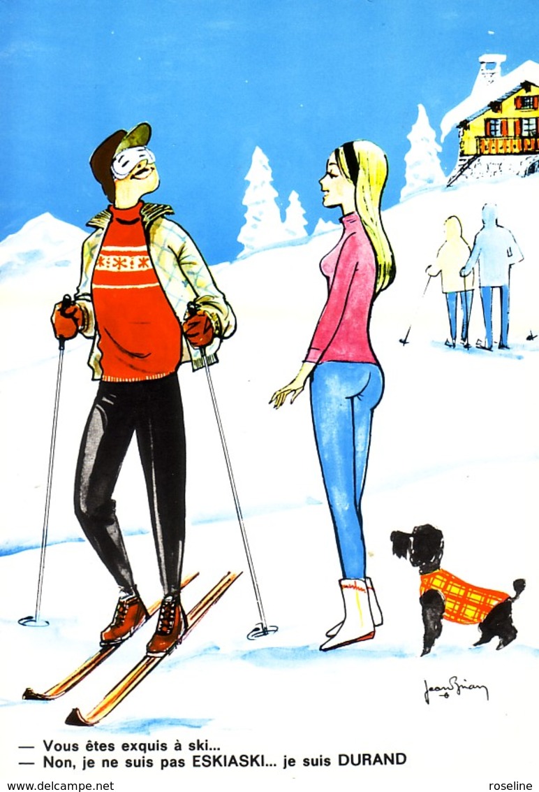 BRIAN  Jean   Ed Combier  CI 6   -  HUMOUR   Ski    -  CPSM  10,5x15  TBE Neuve - Sonstige & Ohne Zuordnung