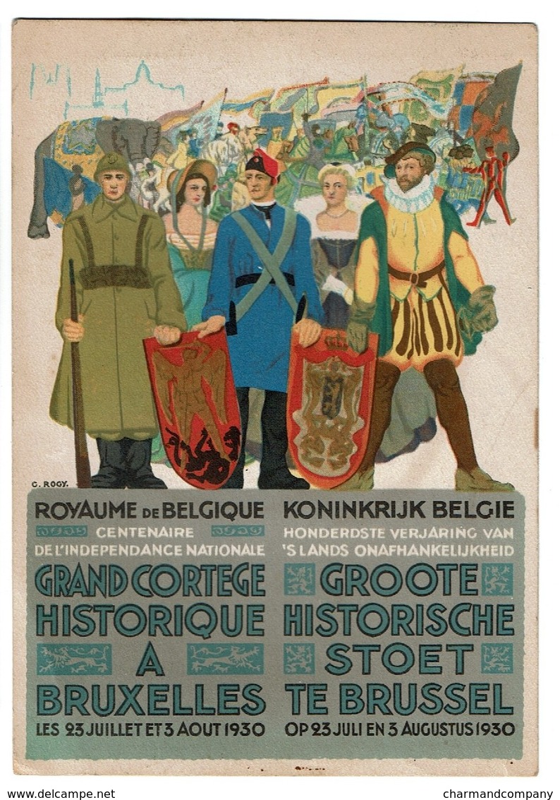 Grand Cortège Historique 1930 Fête Du Centenaire De L'Indépendance Nationale - Illustrée Par G. Rogy - 2 Scans - Feesten En Evenementen