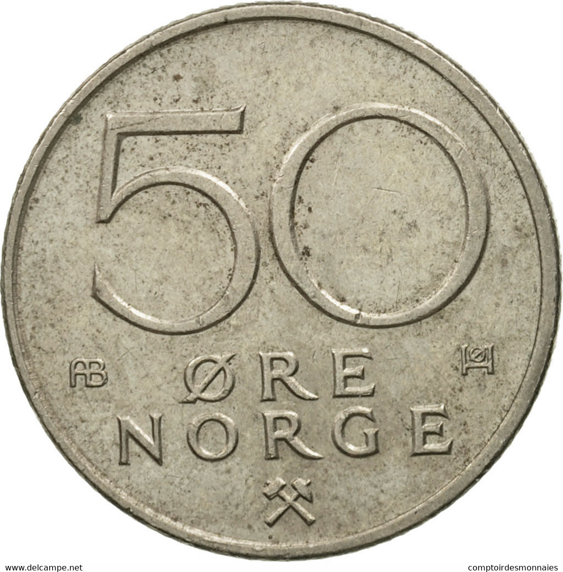 Monnaie, Norvège, Olav V, 50 Öre, 1975, TTB, Copper-nickel, KM:418 - Norvège