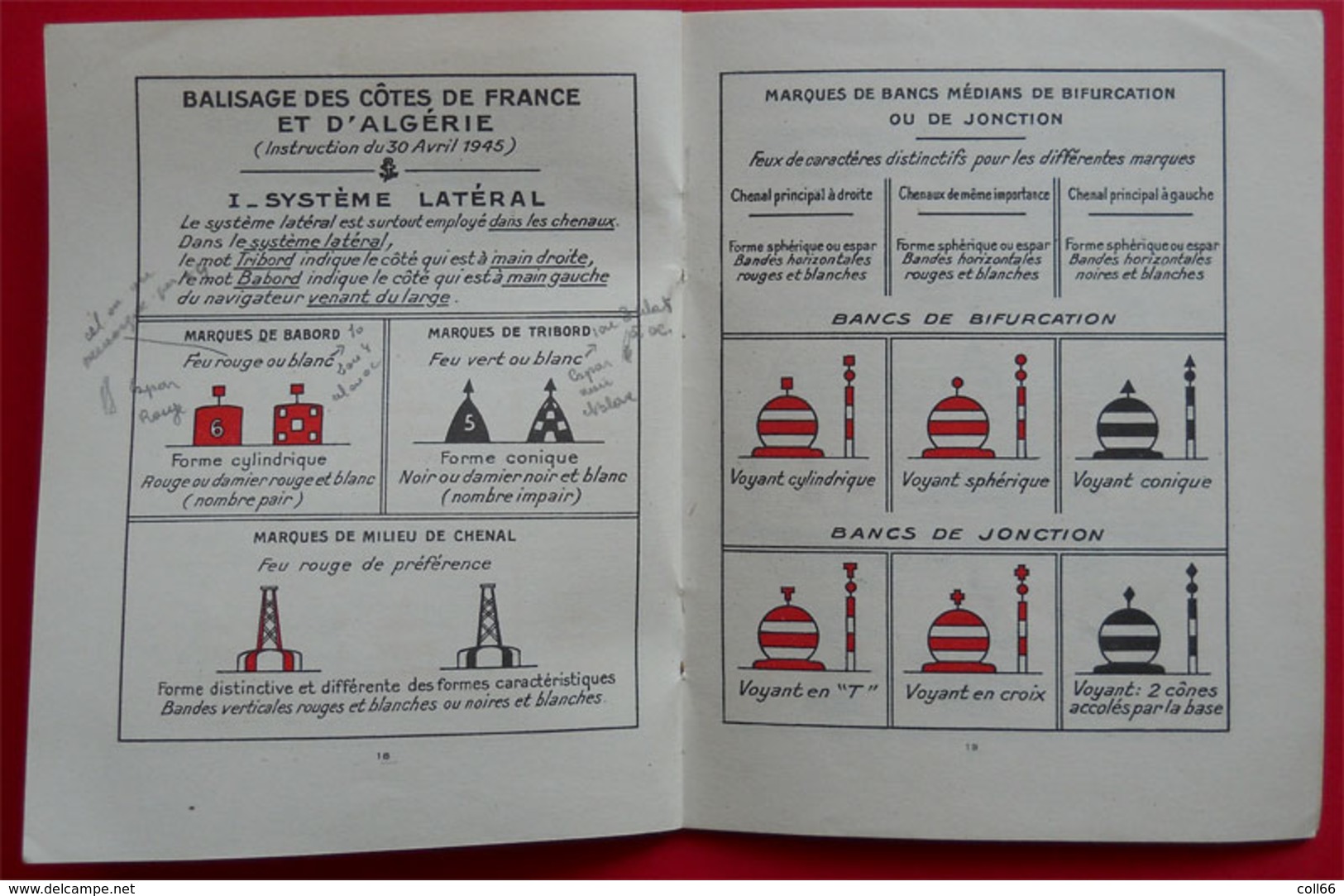 1953 Brochure Feux et signaux pour navigateurs nombreuses illustrations 32 pages édit Ozanne Paris illustré Paul Peron