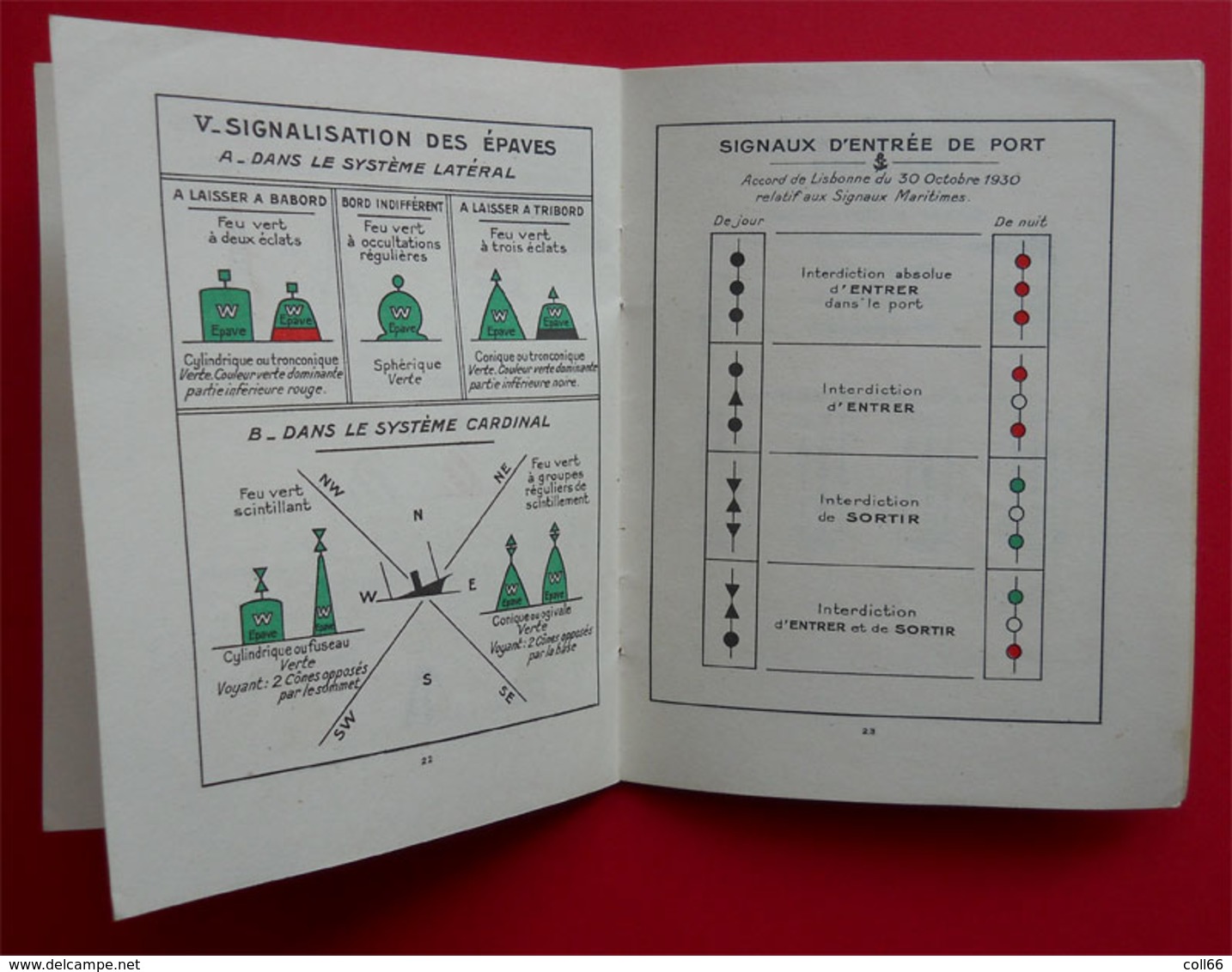 1953 Brochure Feux et signaux pour navigateurs nombreuses illustrations 32 pages édit Ozanne Paris illustré Paul Peron