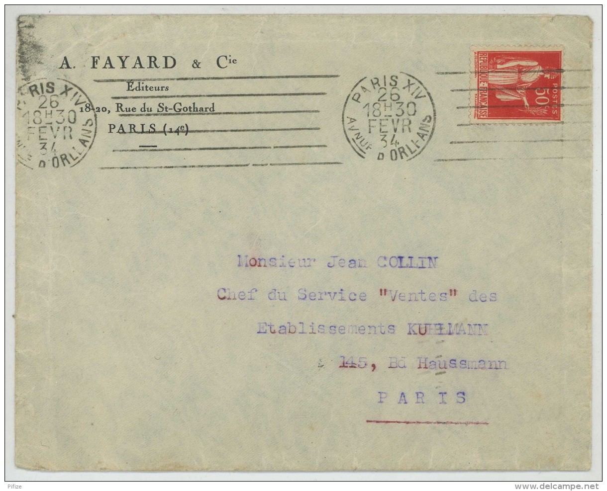 Lettre Tapuscrite 1934 Signée Par L'éditeur Joseph-Arthème Fayard Ou Son Fils Jean . Belle Réponse Diplomatique . - Autres & Non Classés