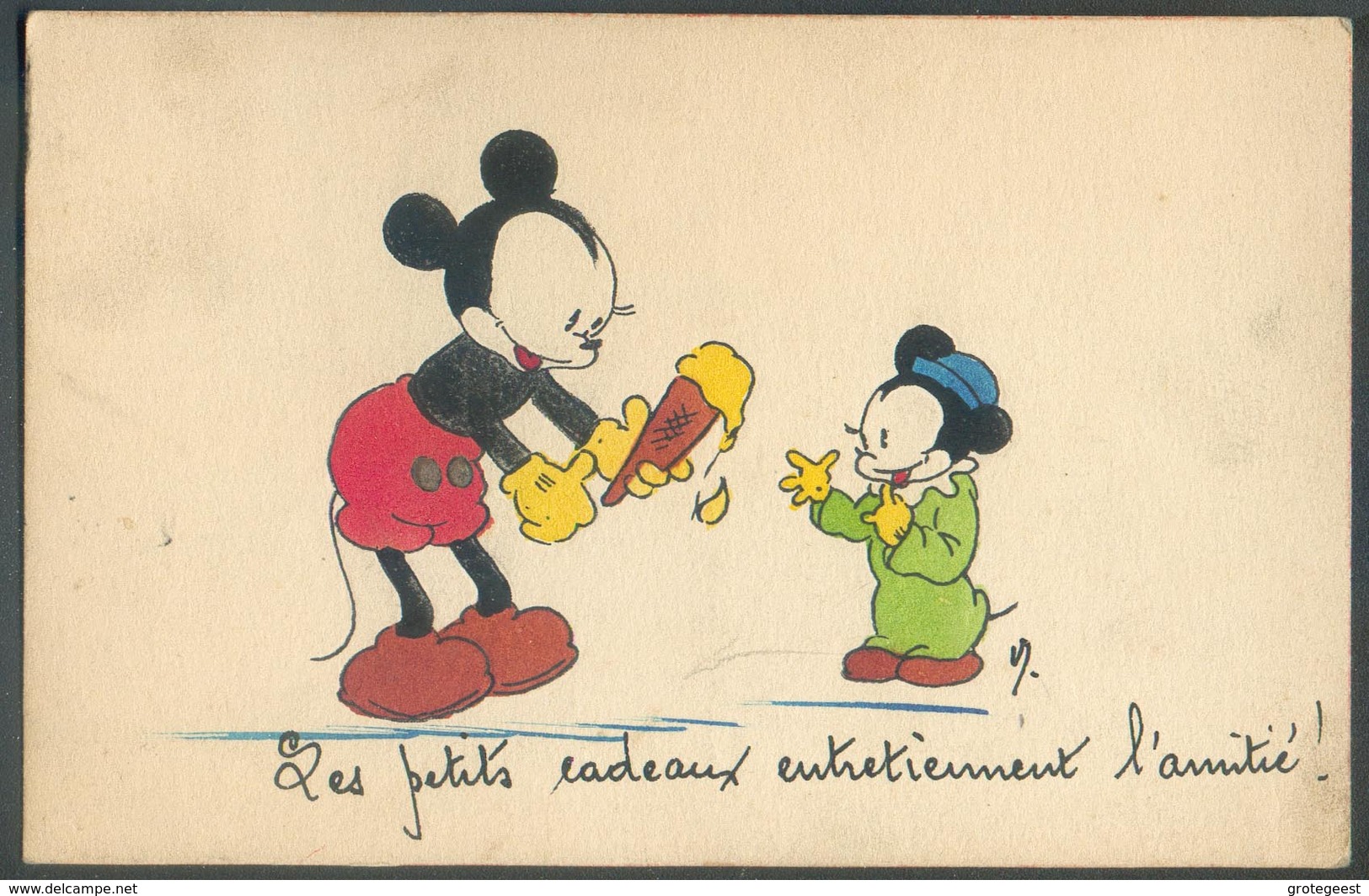 BELGIUM MICKEY MOUSE Carte Obl. Dc UCCLE 17-XI-1943 Vers Louvain - 13083 - Stripverhalen