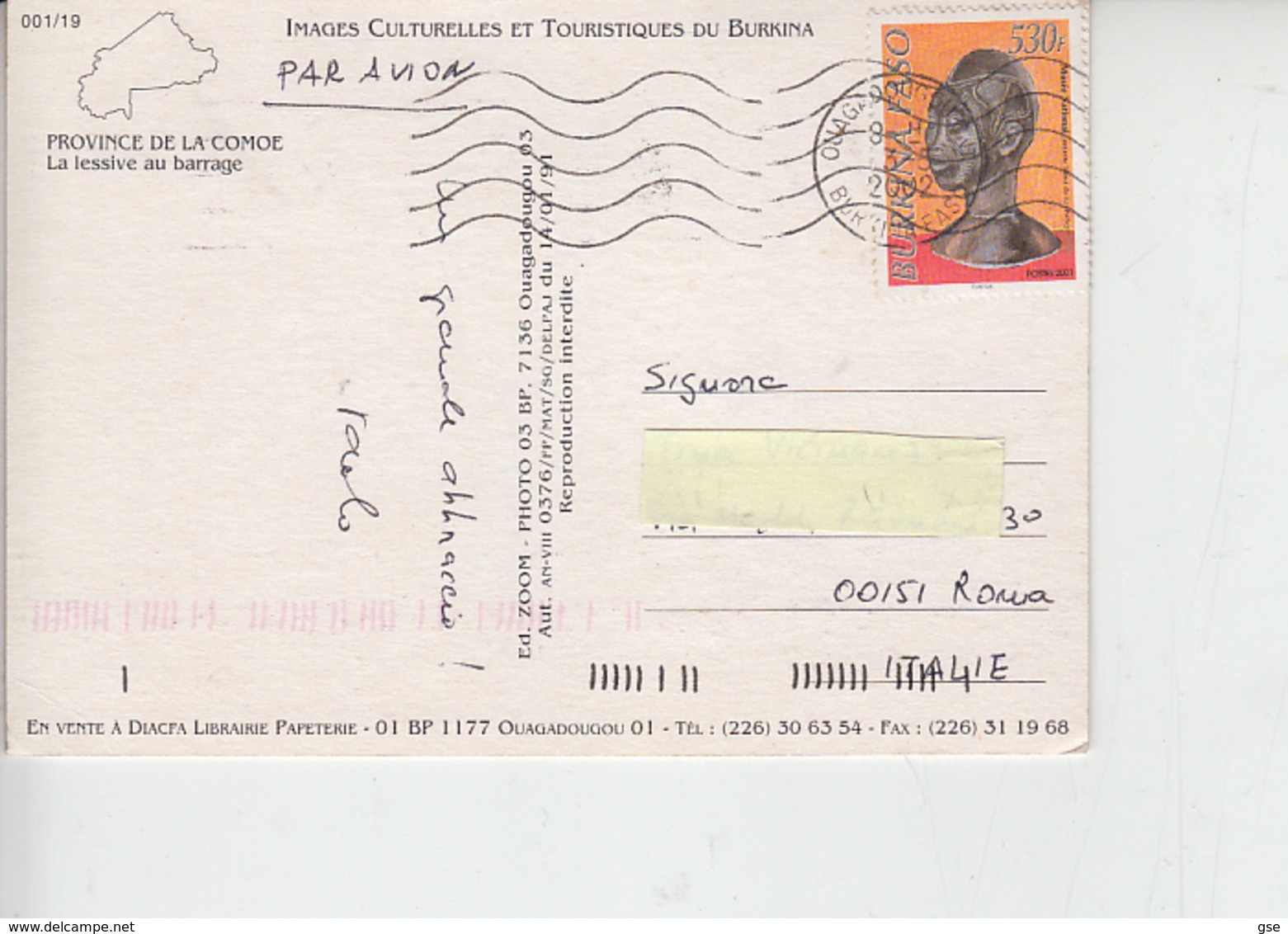 BURKINA FASO  2002 - Yvert  1268 - Statua - Burkina Faso (1984-...)