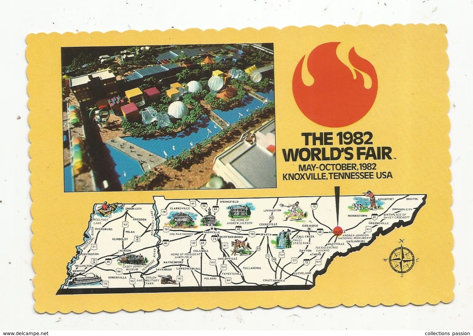 Cp   , Etats Unis , TN , TENNESSEE, Knoxville , The 1982 World's Fair , écrite 1983 - Knoxville