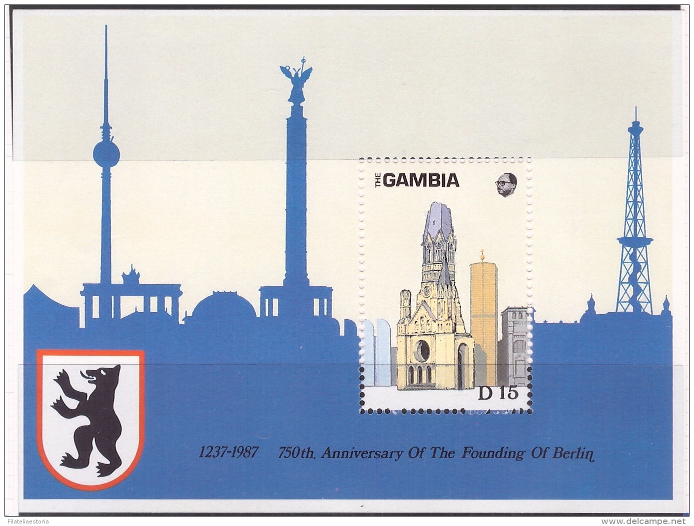 Gambie 1988 MNH** - Monuments - Michel Nr. Bloc 47 (wag1006) - Gambia (1965-...)