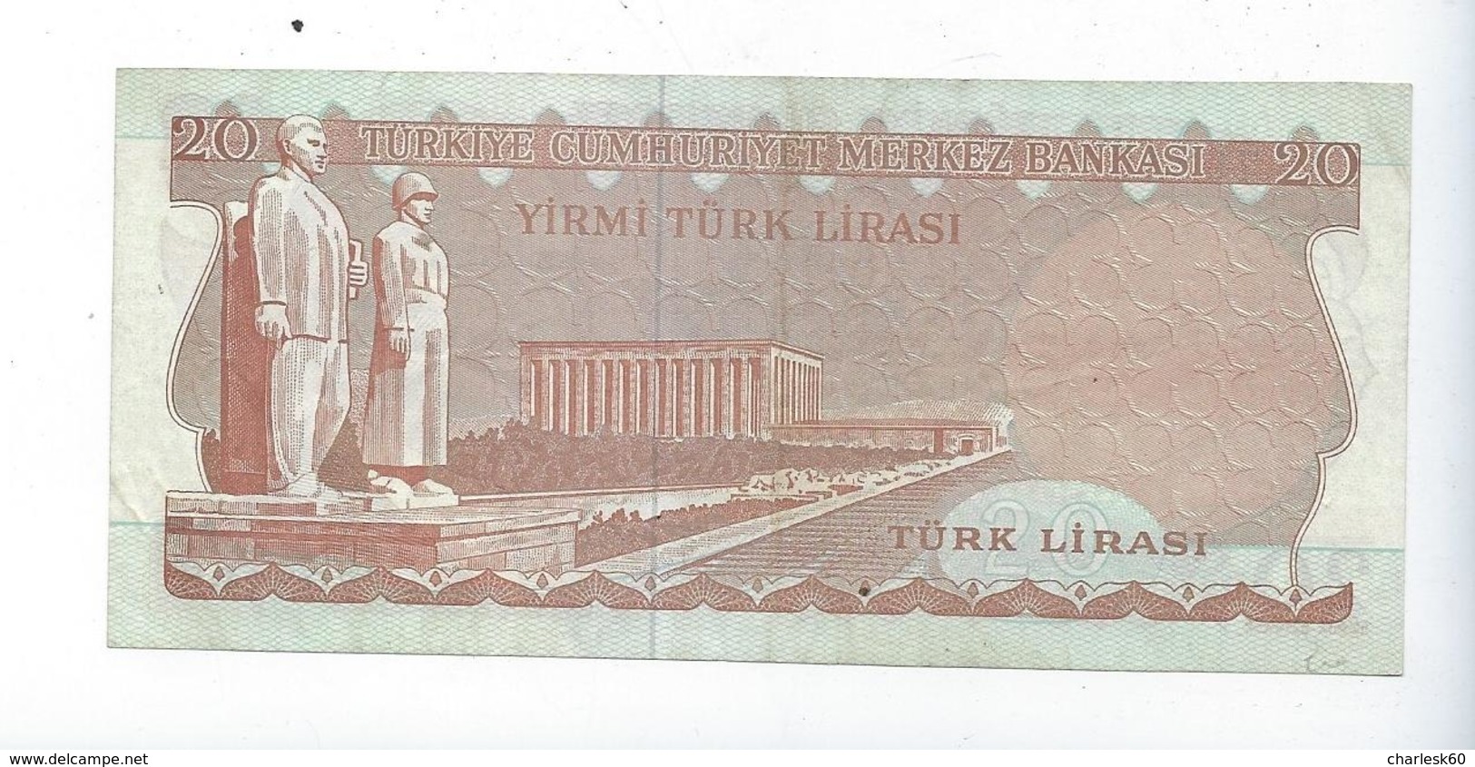 Billet Turquie 20 Lirasi 1970 - Turquie