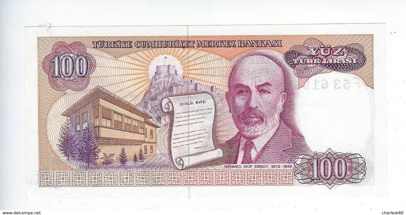 Billet Turquie 100 Lirasi 1970 - Turquie