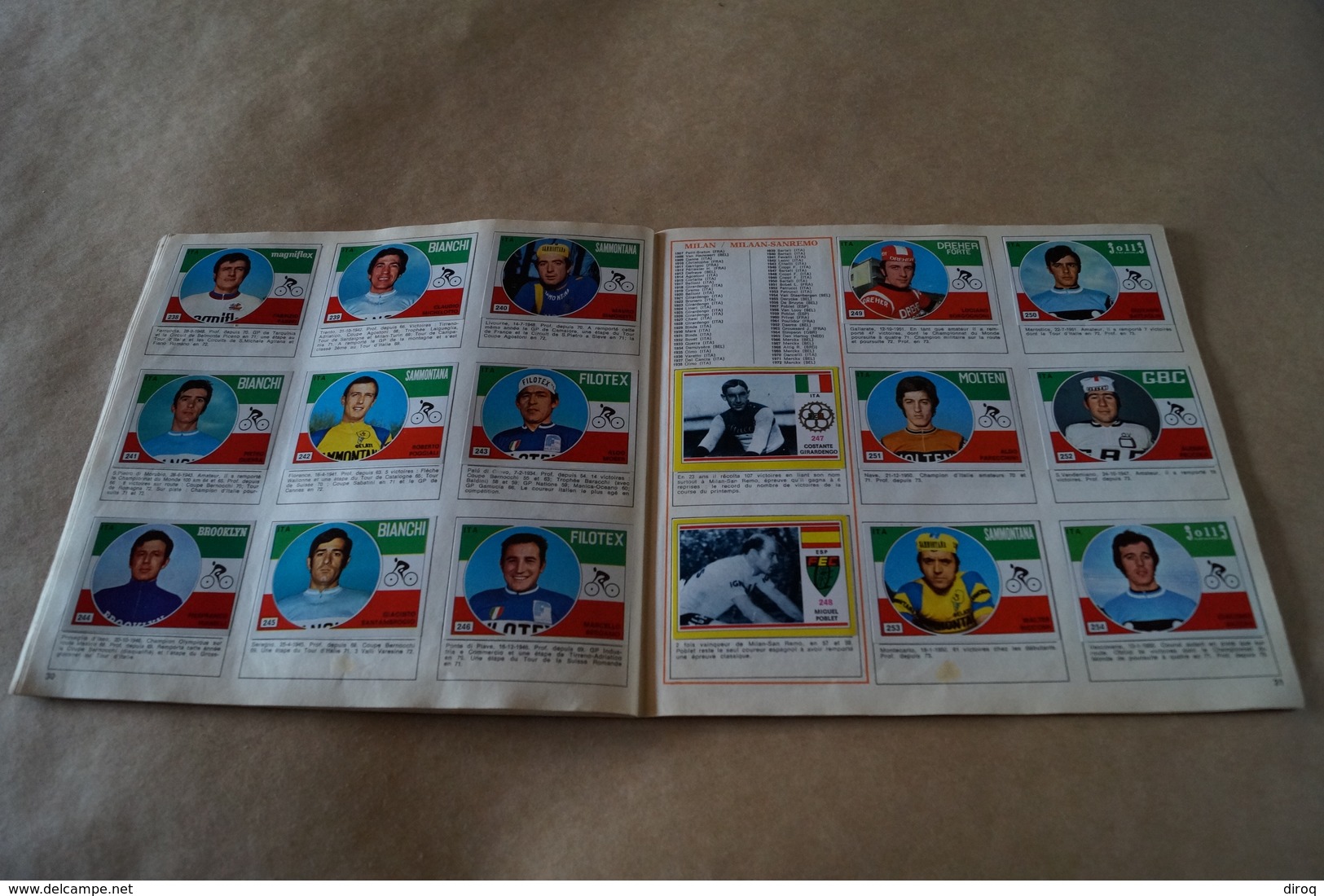 Panini Sprint 73 ,superbe état de collection, 347 images sur 400 ,collector original RARE,Cyclisme