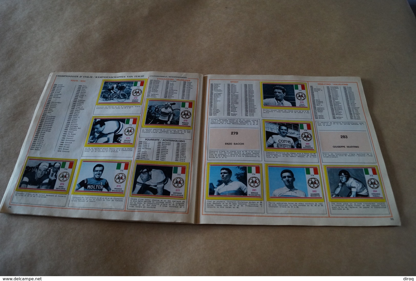 Panini Sprint 73 ,superbe état de collection, 347 images sur 400 ,collector original RARE,Cyclisme