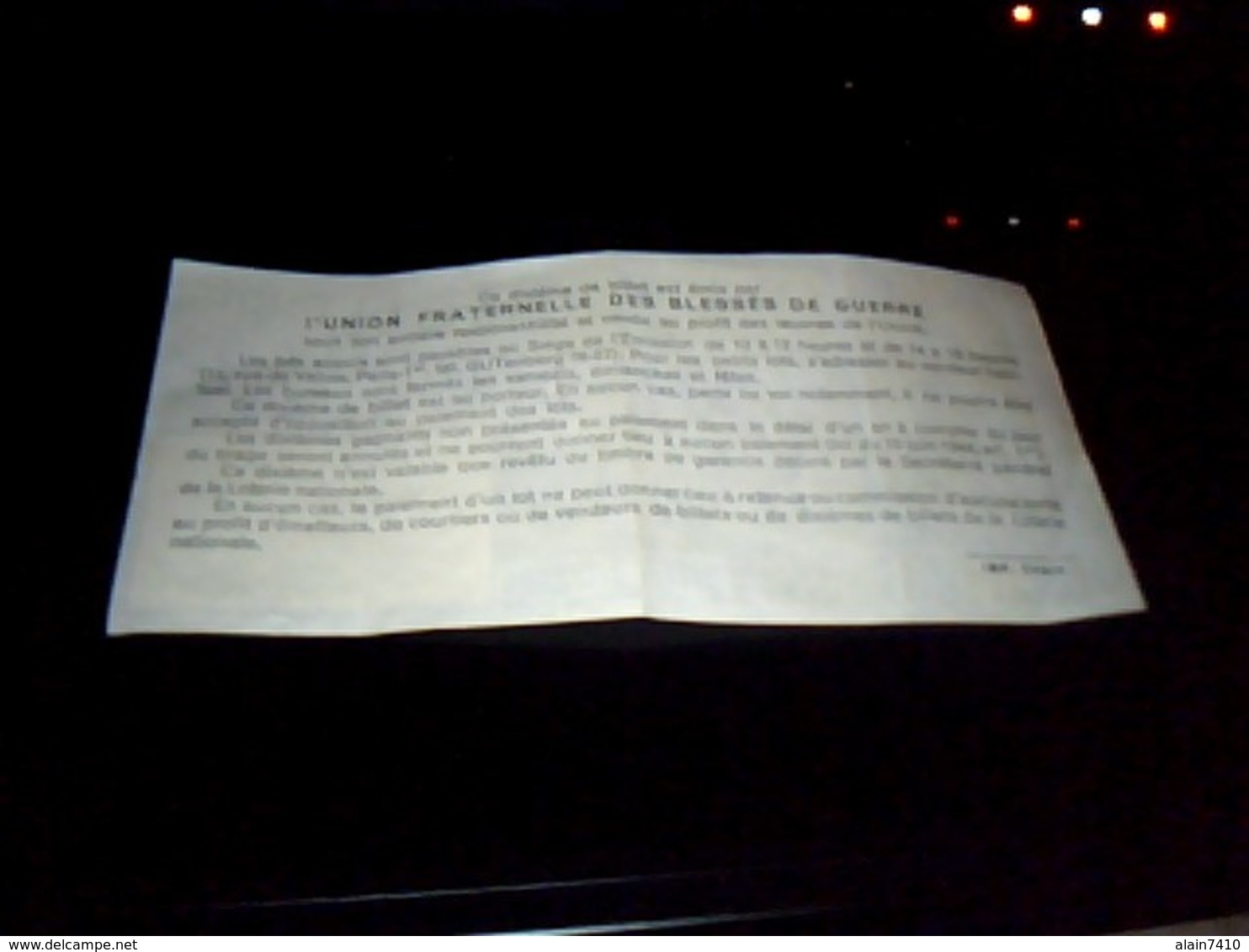 Billet De Loterie Tombola 1/10 Blessés De Guerre Loterie Nationale Annee 1964 - Billets De Loterie