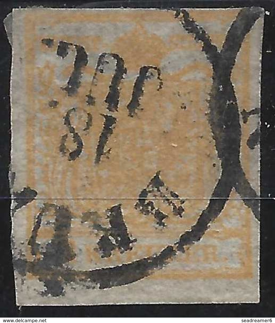 Autriche 1850 N°1a Impression Recto Verso à Cheval, Obl, Dateur De Brun, Signé Calves - Oblitérés