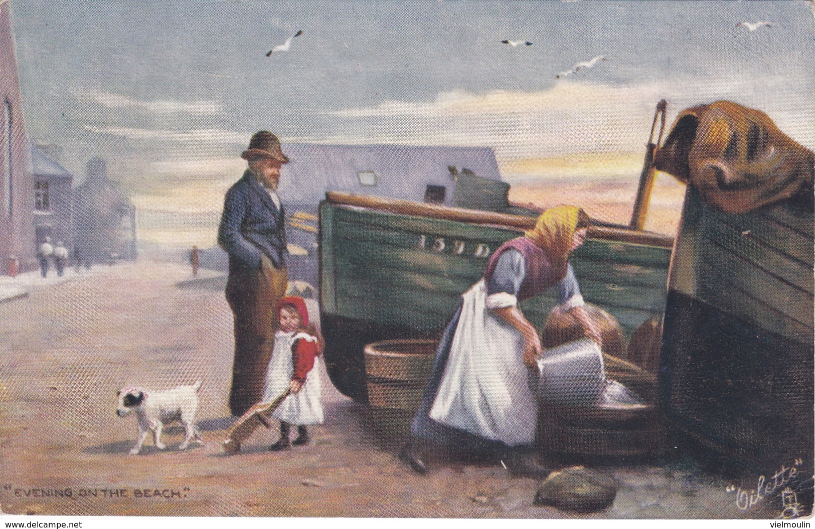 ILLUSTRATEUR RAPHAEL TUCK  EVENING ON THE BEACH N° 9043 BELLE CARTE RARE !! - Tuck, Raphael