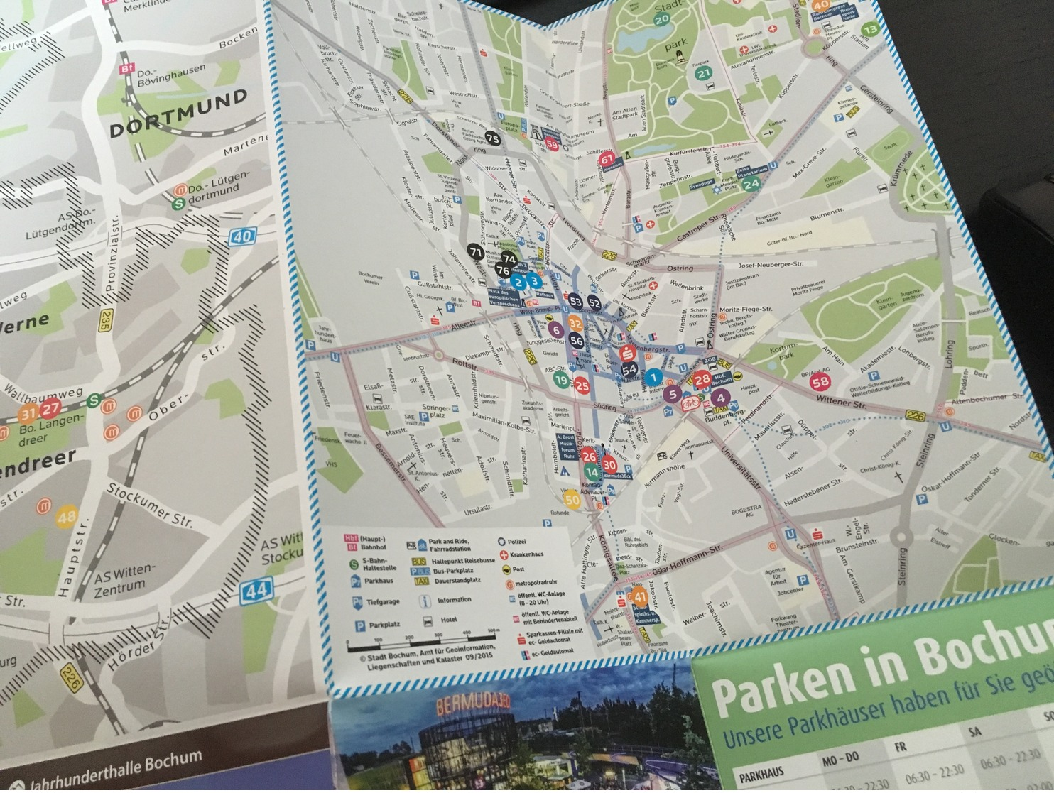 City & Transit Map Bochum - Subway Bus Tram - Mondo