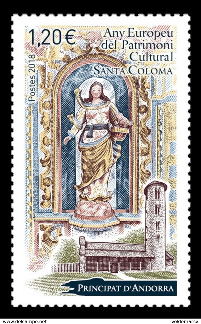 Andorra (FR) 2018 Mih. 838 Church Of Santa Coloma D'Andorra MNH ** - Neufs