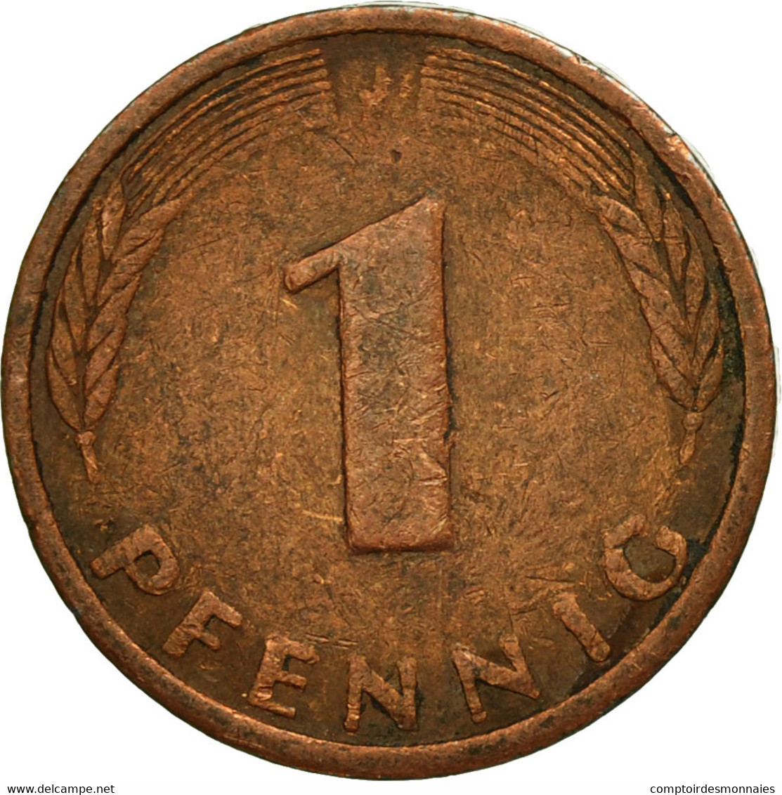 République Fédérale Allemande, Pfennig, 1980, Hambourg, TB, Copper Plated - 1 Pfennig