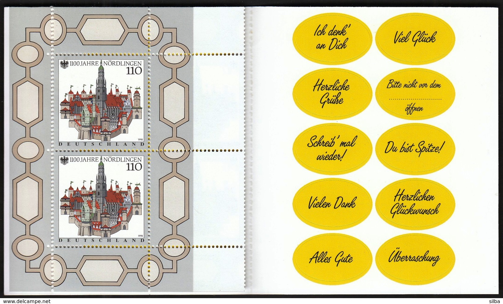 Germany 1975 / 1100 Jahre Altstadt Nördlingen / History, Architecture / Markenheftchen, Booklet, Carnet MNH - Sonstige & Ohne Zuordnung