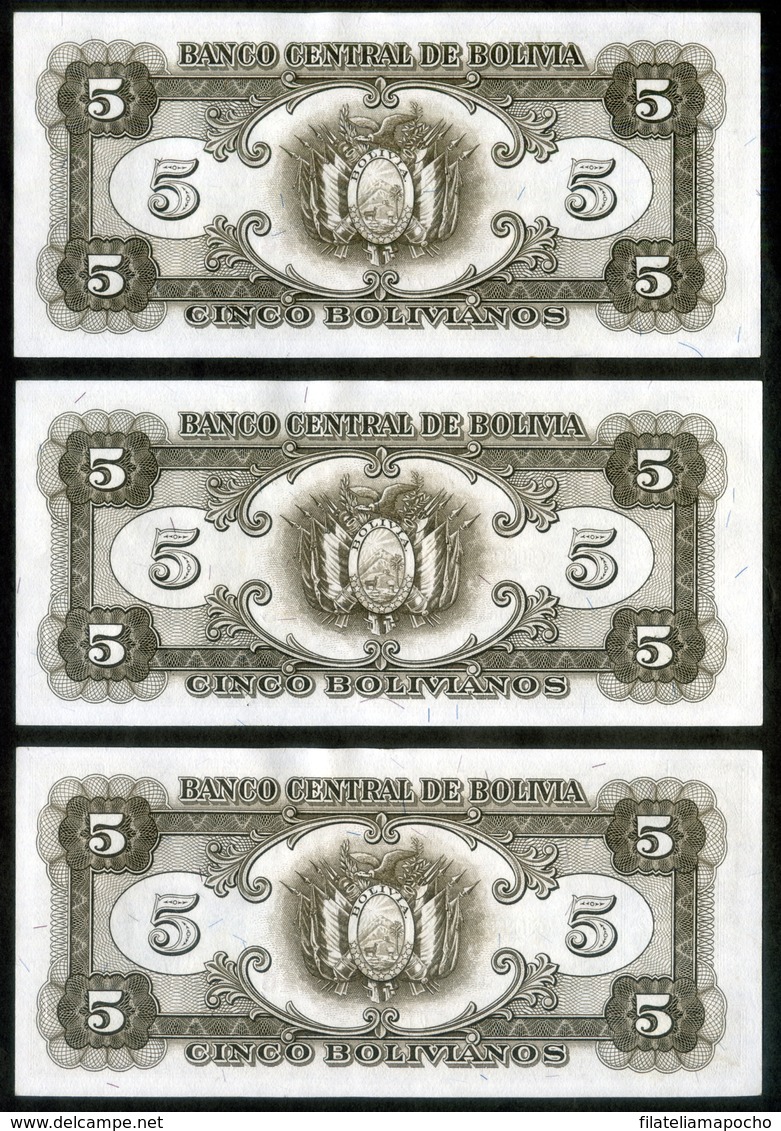 BOLIVIA BILLETES; 5 Bs 1945 "REFORMA DEL SISTEMA BANCARIO". - Bolivië