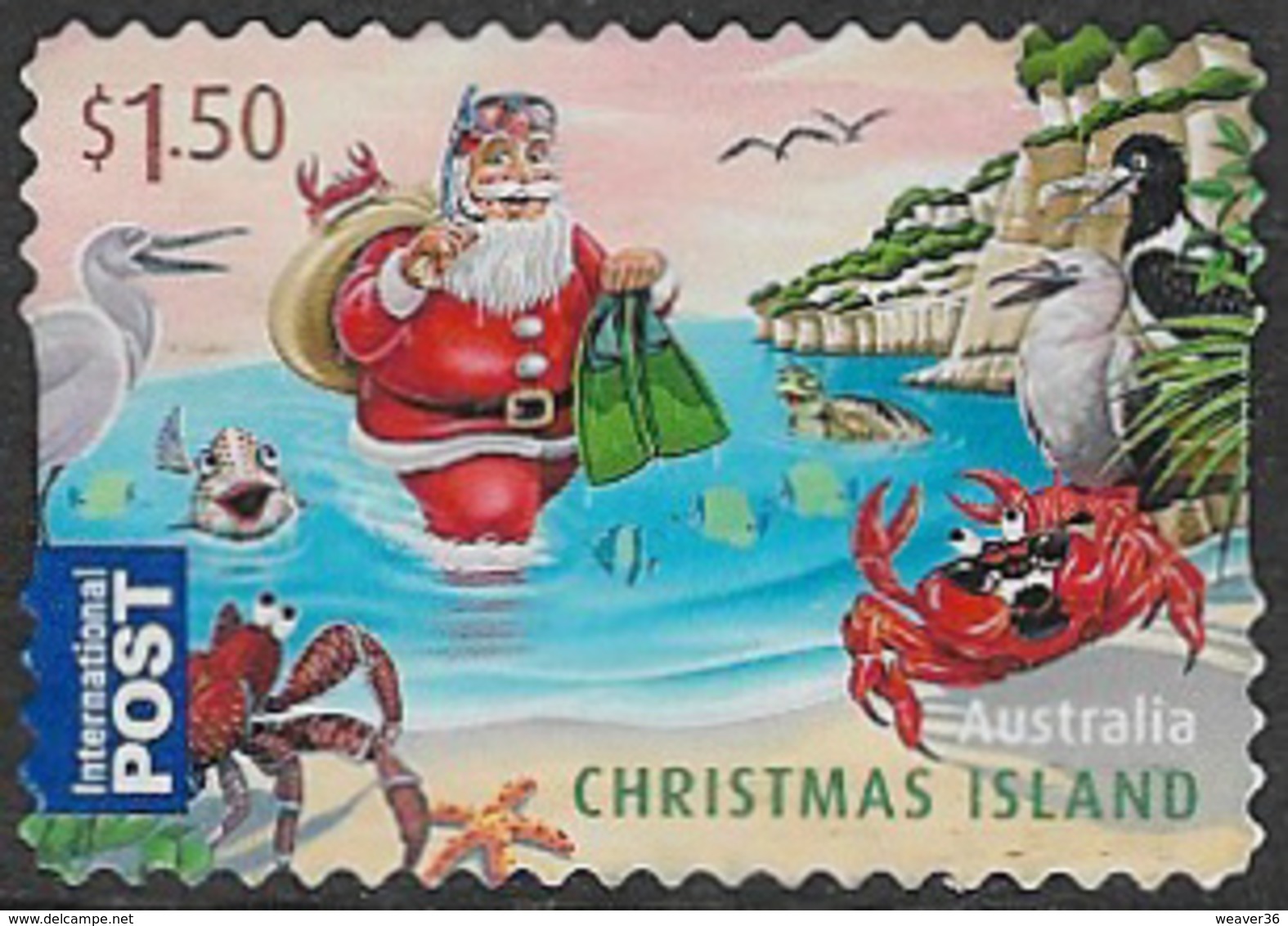 Christmas Island 2011 Christmas $1.50 Self Adhesive Good/fine Used [17/16563/ND] - Christmas Island