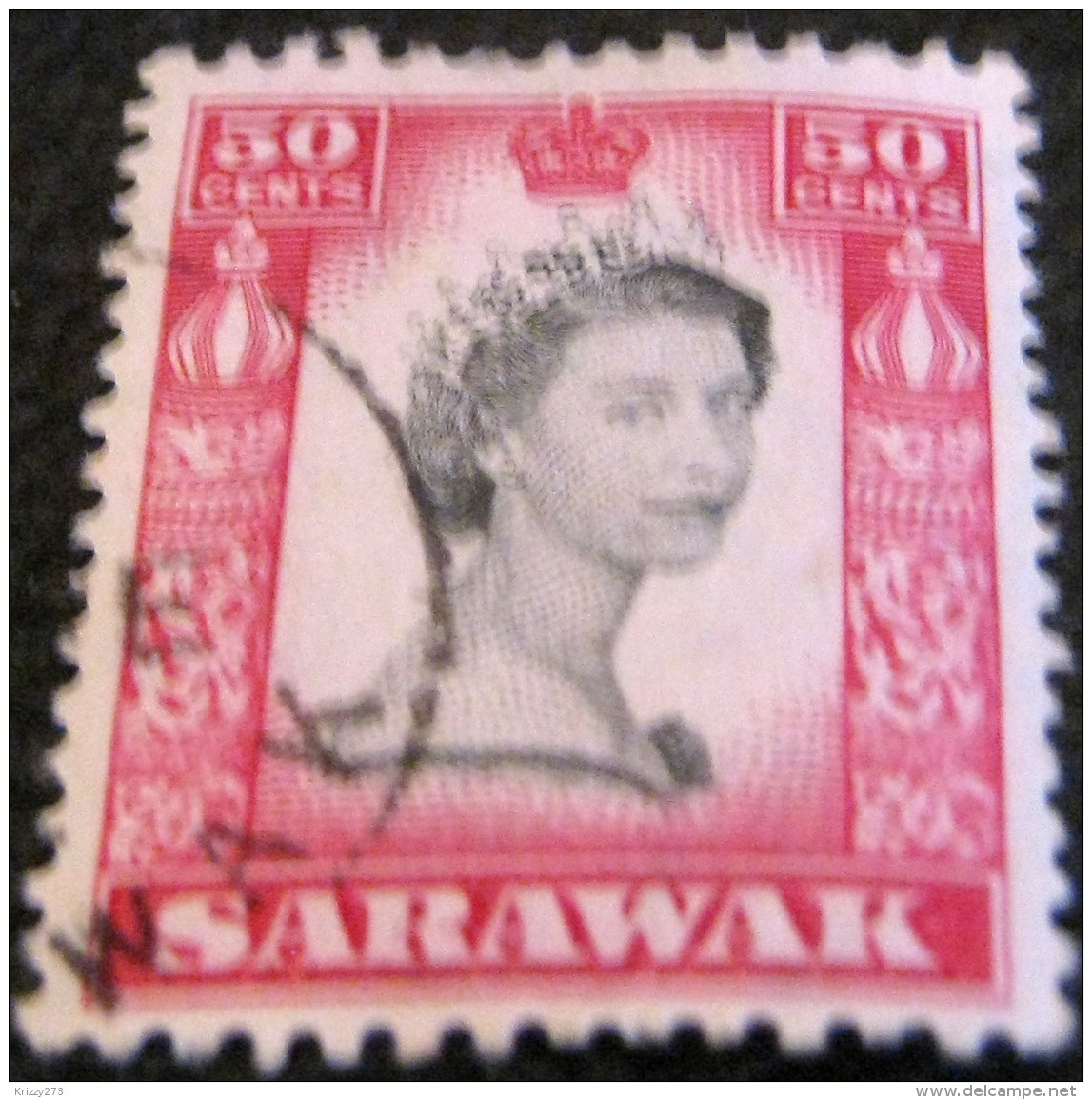 Sarawak 1955 Queen Elizabeth II 50c - Used - Sarawak (...-1963)