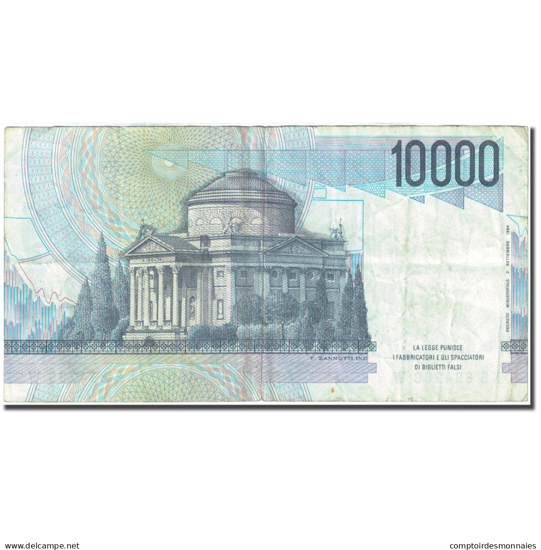 Billet, Italie, 10,000 Lire, 1982-1983, 1984-09-03, KM:112a, TB - 10000 Lire