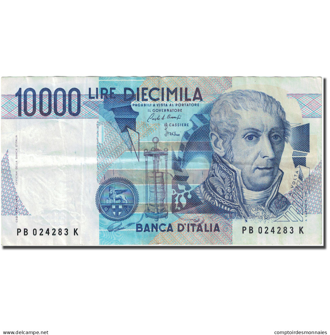 Billet, Italie, 10,000 Lire, 1982-1983, 1984-09-03, KM:112a, TTB - 10000 Lire