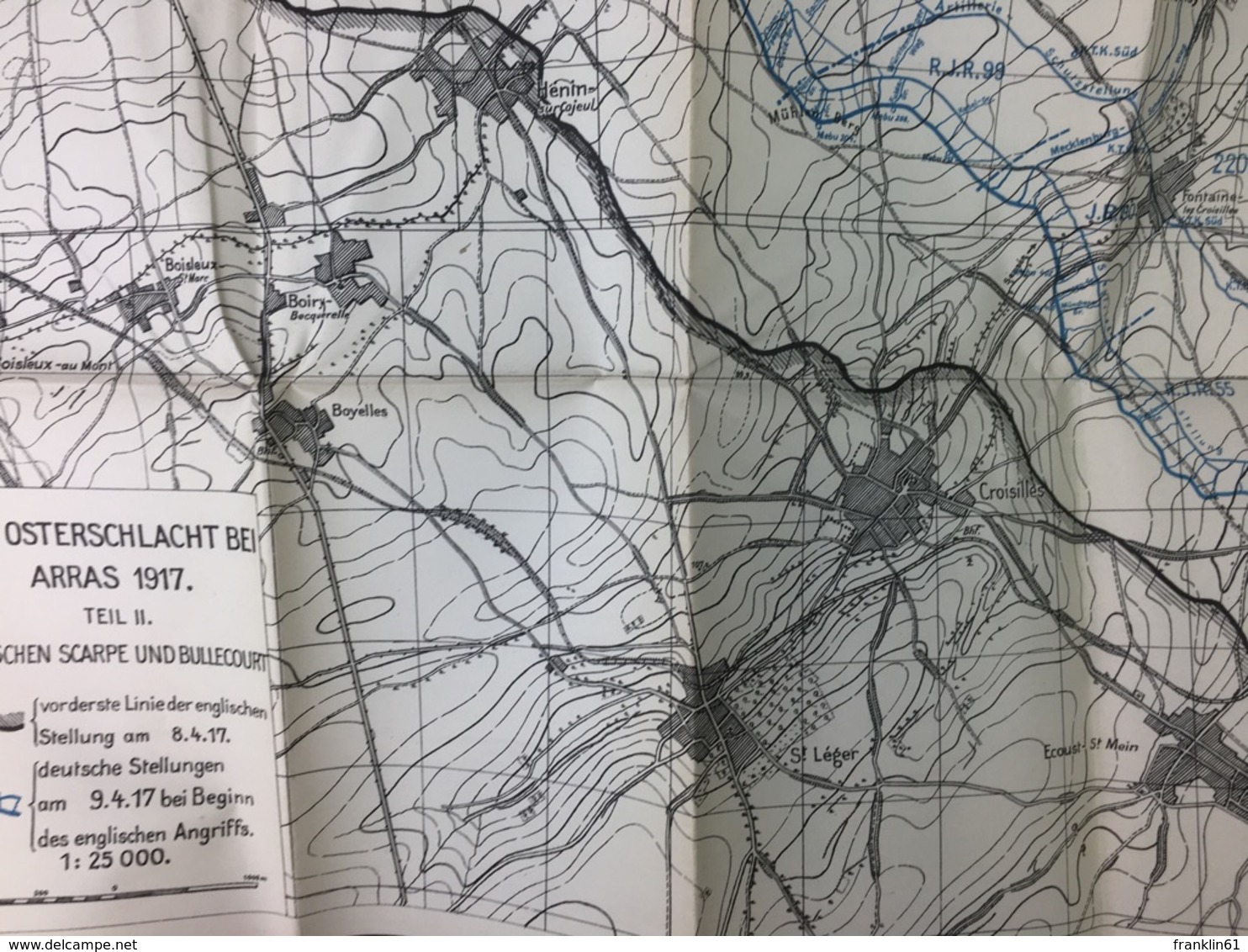 Die Osterschlacht bei Arras 1917; II. Teil Zwischen Scarpe und Bullecourt.