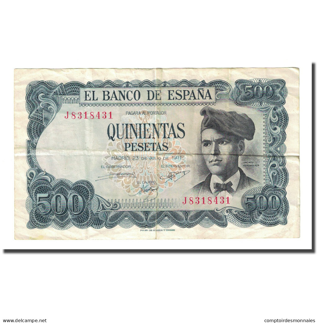 Billet, Espagne, 500 Pesetas, 1971-07-23, KM:153a, TB+ - 500 Pesetas