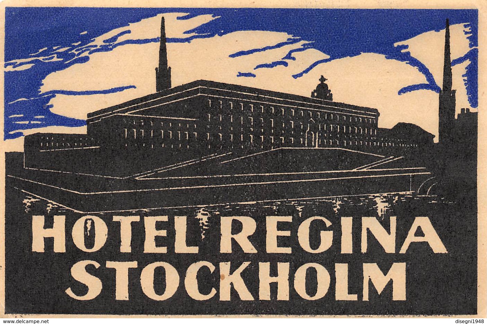 07400 "HOTEL REGINA - STOCKHOLM" ETICH. ORIG. LABEL - Etiquettes D'hotels