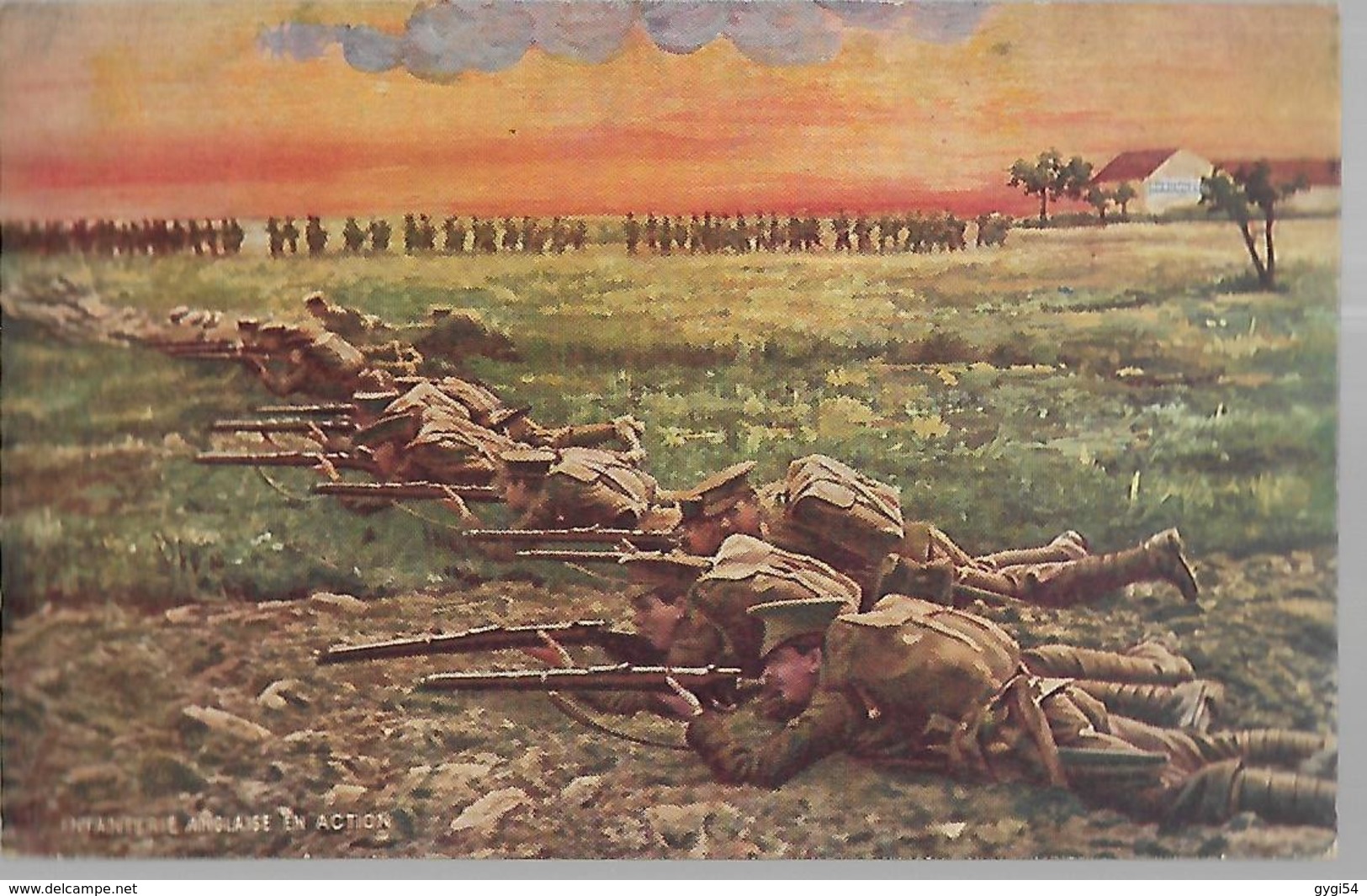 Carte Publicitaire , Quinquina DUBONNET, L'infanterie Anglaise En Action  CPA 1917 - War 1914-18