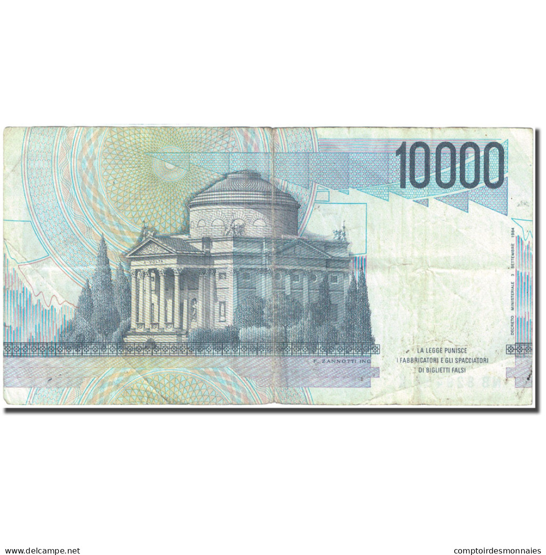 Billet, Italie, 10,000 Lire, 1982-1983, 1984-09-03, KM:112a, TB - 10000 Lire