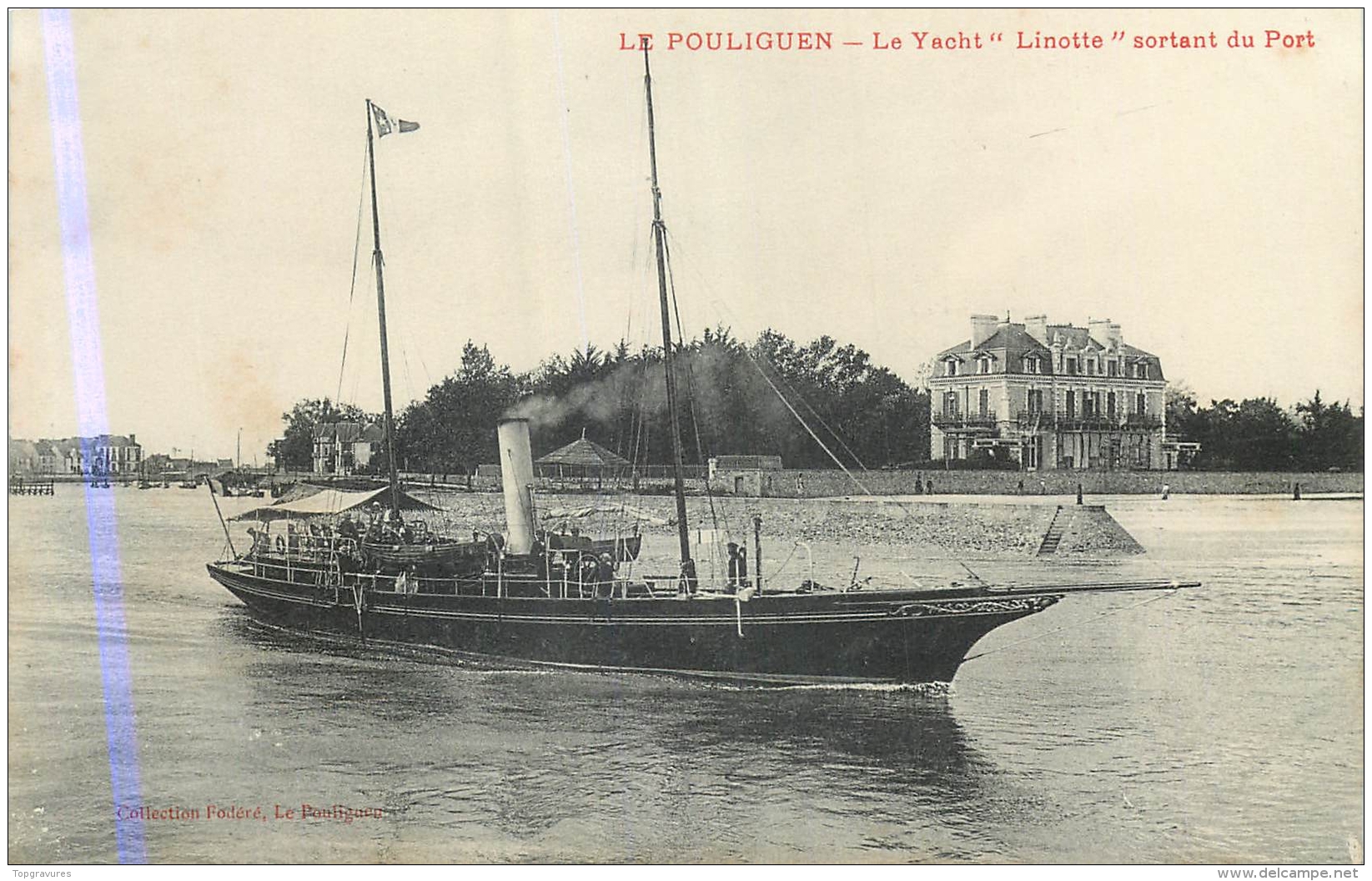 44 LE POULIGUEN LE YACHT LINOTTE SORTANT DU PORT - Le Pouliguen