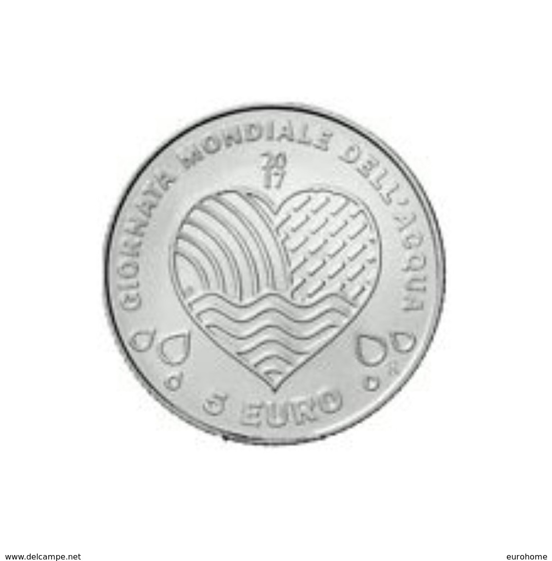 San Marino 2017    5 Euro Zilver - Werelddag Van Het Water  Giornata Mondiale Dell Agqua !!  Zeldzaam - Extreme Rare - San Marino