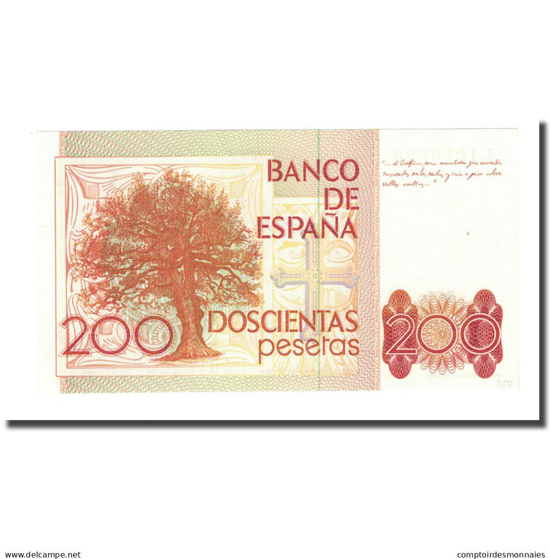 Billet, Espagne, 200 Pesetas, 1980-09-16, KM:156, NEUF - [ 4] 1975-… : Juan Carlos I