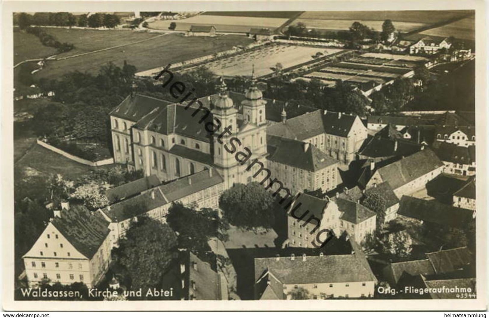 Waldsassen - Kirche Und Abtei - Fliegeraufnahme - Foto-AK - Aero-Bild-Verlag Leipzig - Waldsassen