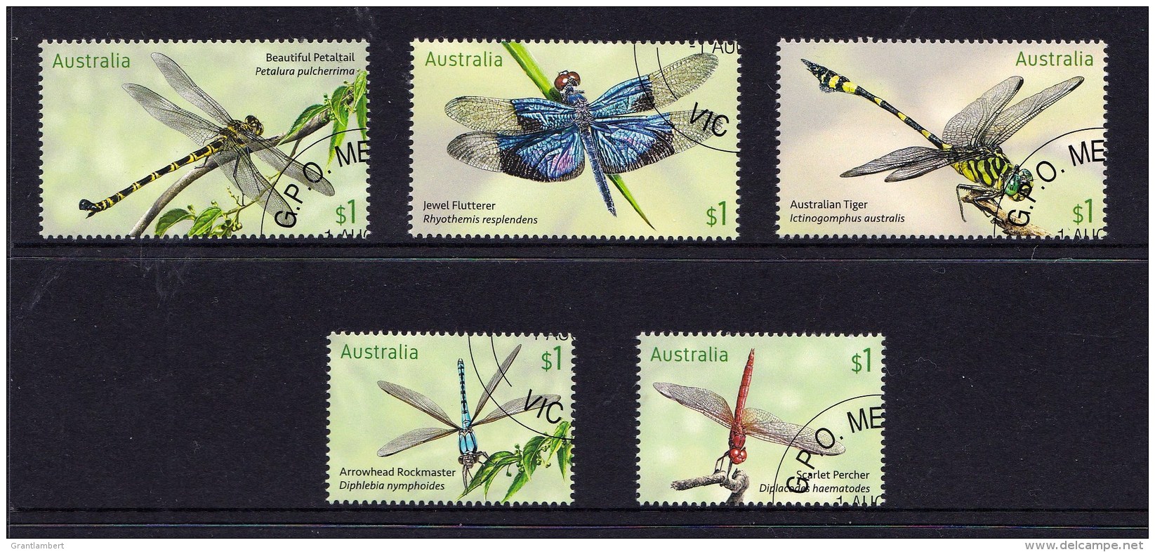 Australia 2017 Dragonflies Set Of 5 CTO - Used Stamps
