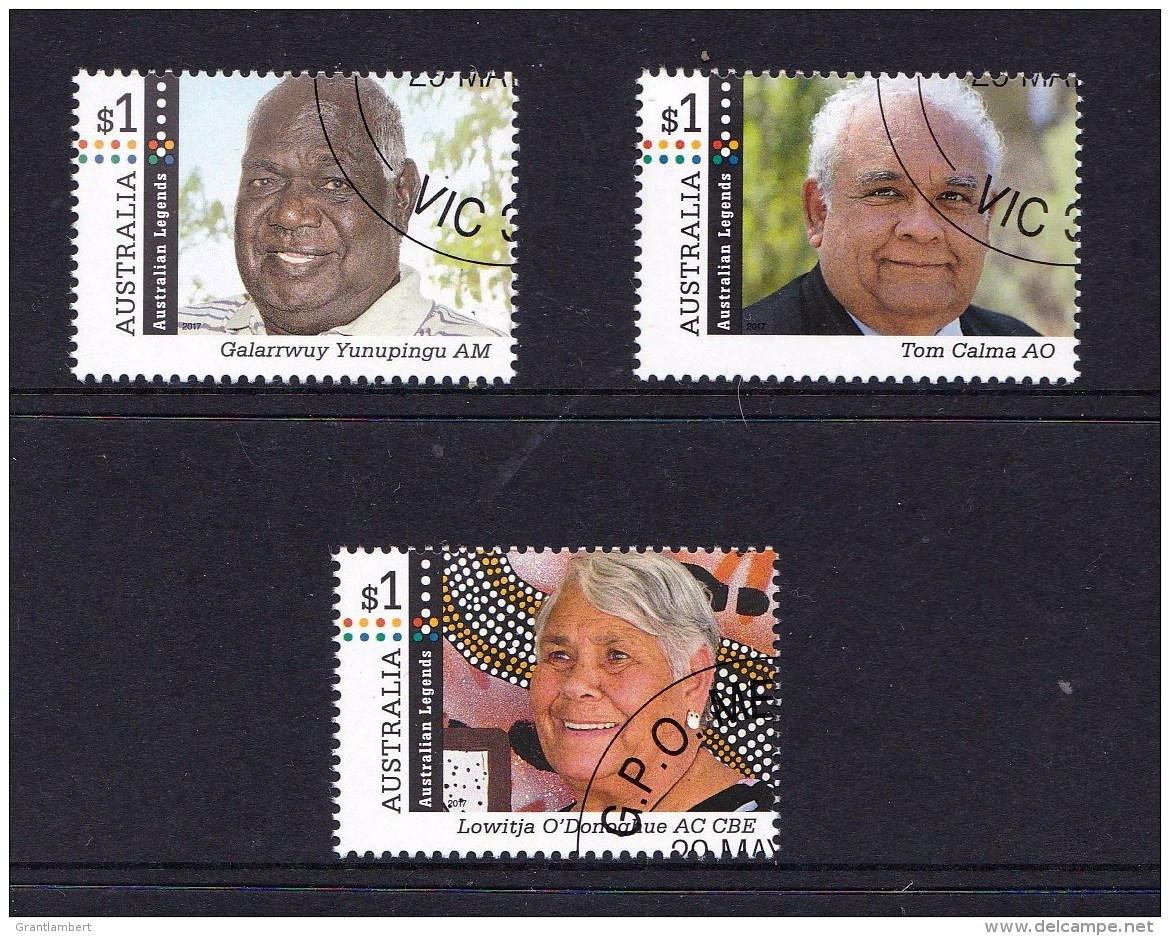 Australia 2017 Legends - Indigenous Leaders Set Of 3 CTO - Used Stamps