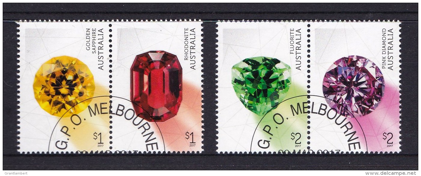 Australia 2017 Rare Beauties - Gemstones Set Of 4 CTO - Used Stamps