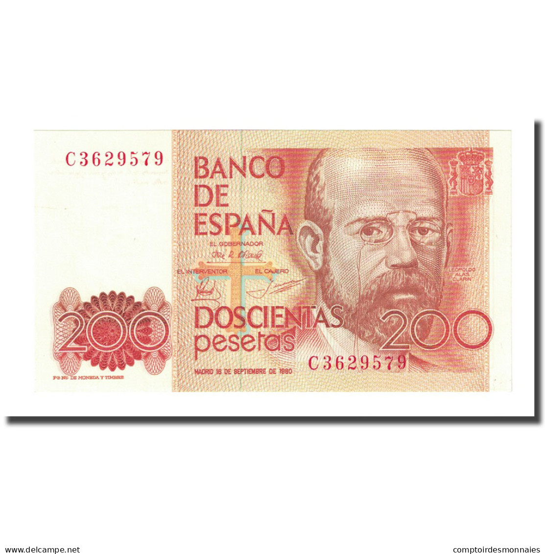 Billet, Espagne, 200 Pesetas, 1980-09-16, KM:156, NEUF - [ 4] 1975-… : Juan Carlos I