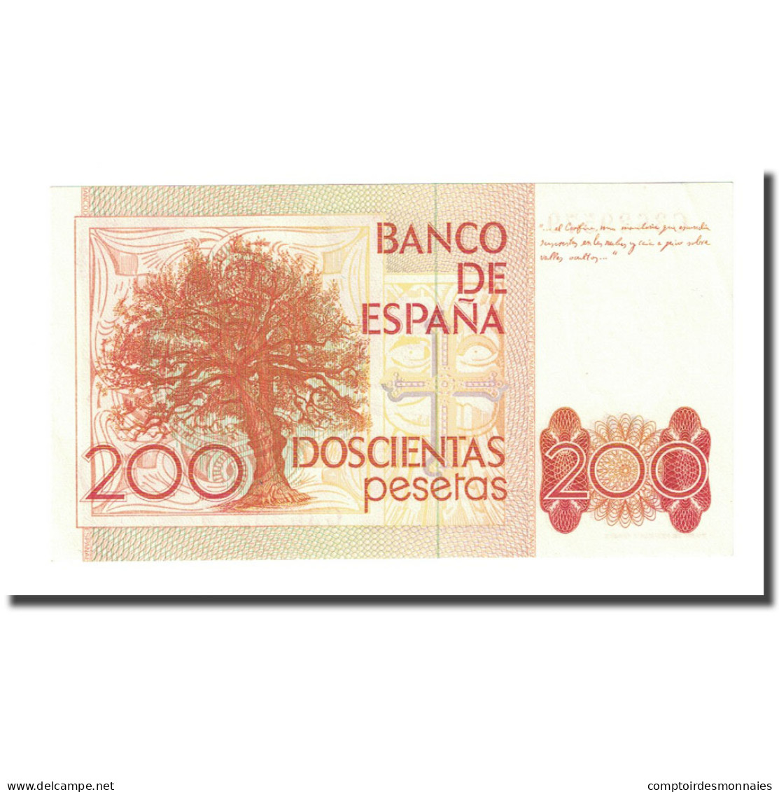 Billet, Espagne, 200 Pesetas, 1980-09-16, KM:156, NEUF - [ 4] 1975-… : Juan Carlos I