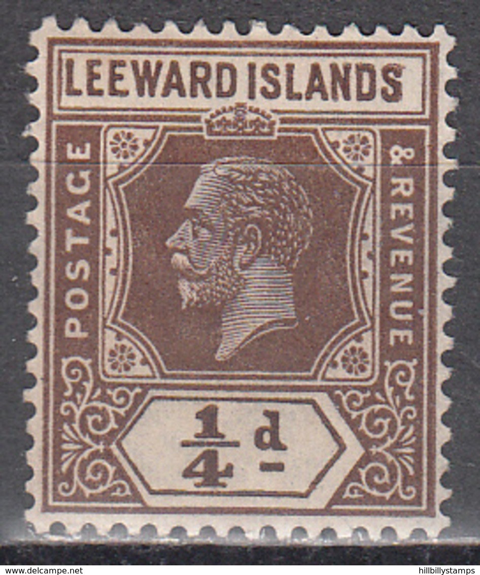 LEEWARD ISLANDS     SCOTT NO. 61    MINT HINGED     YEAR 1912     WMK-3 - Leeward  Islands