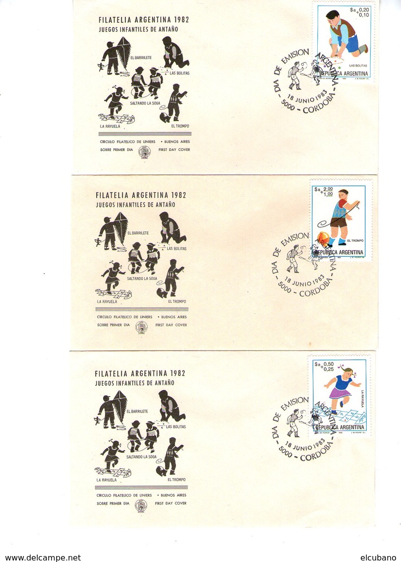 Argentina FDC Giochi Infanzia - FDC