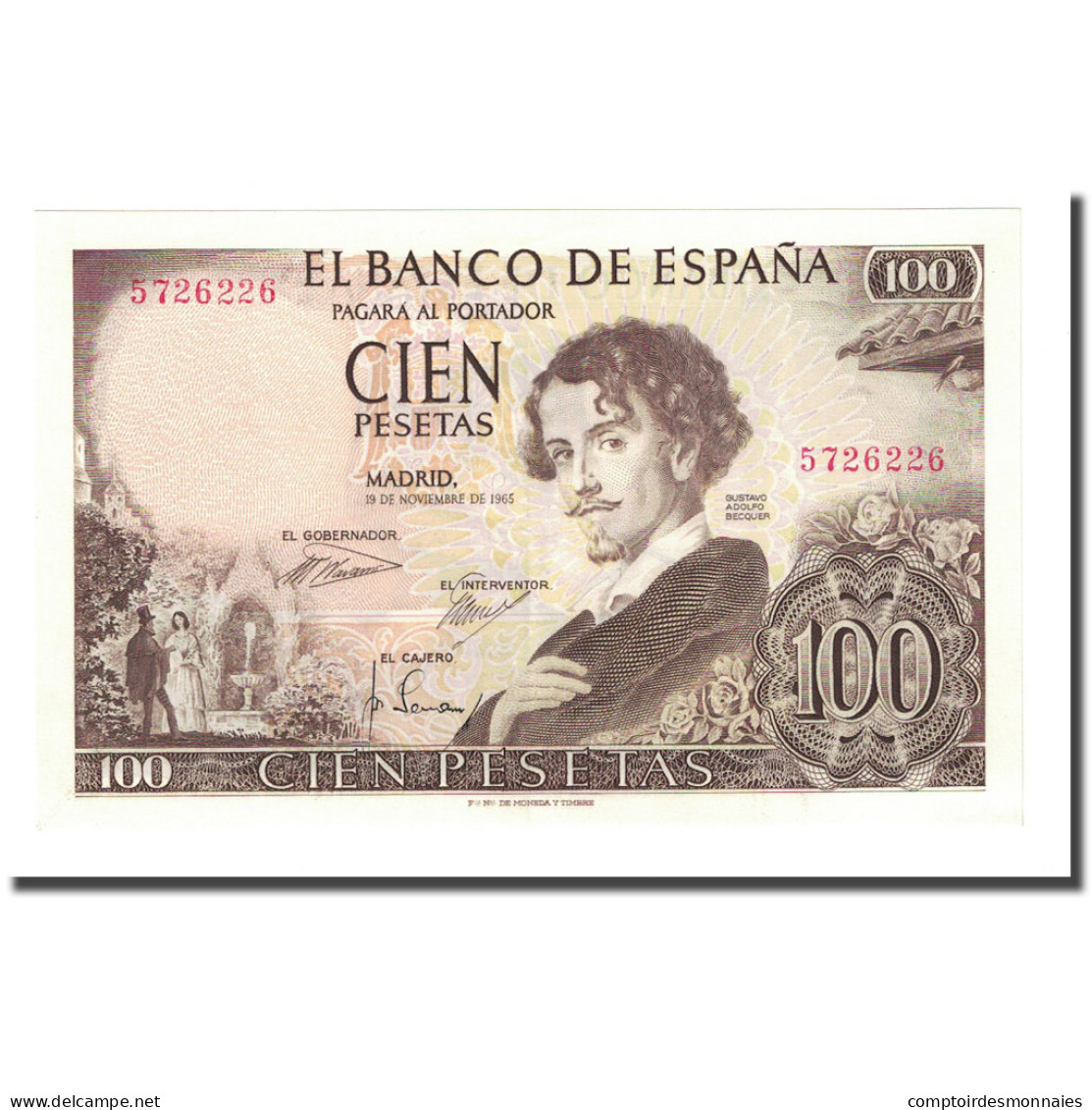 Billet, Espagne, 100 Pesetas, 1965-11-19, KM:150, NEUF - 100 Pesetas